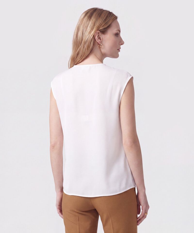 Blusa Con Alforjas Y Escote En V Mujer