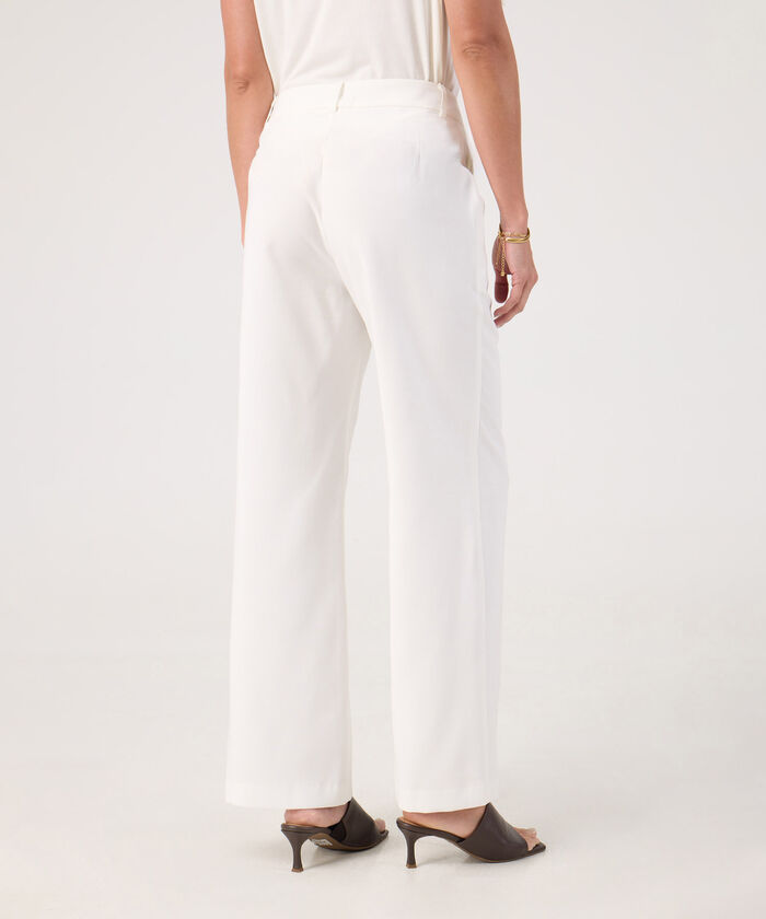 Pantalon recto unicolor 
