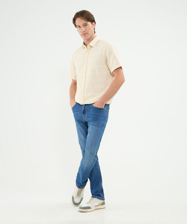 Camisa Manga Corta Con Textura