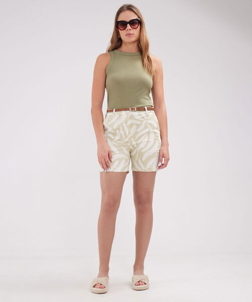 Bermuda Corta Estampada  Con Cinturon image number null
