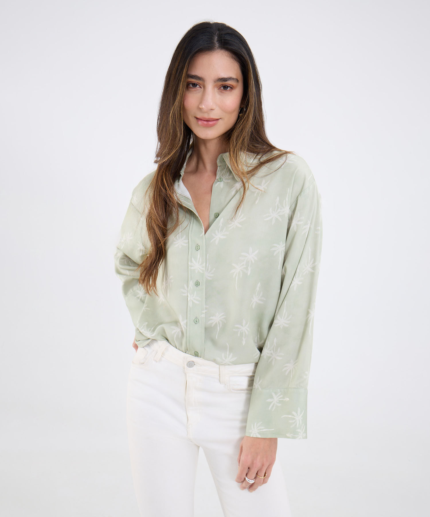 Camisa Estampada Manga Larga