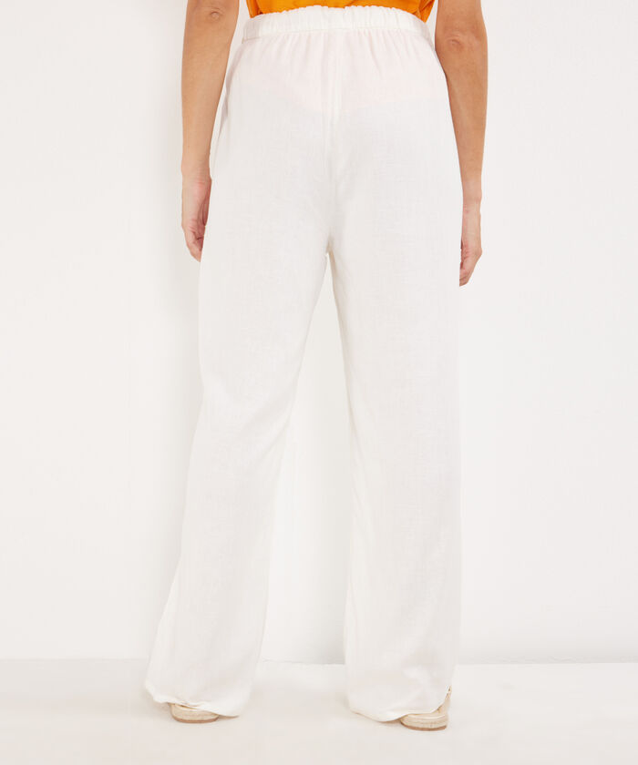 Pantalón Bota Recta En Lino