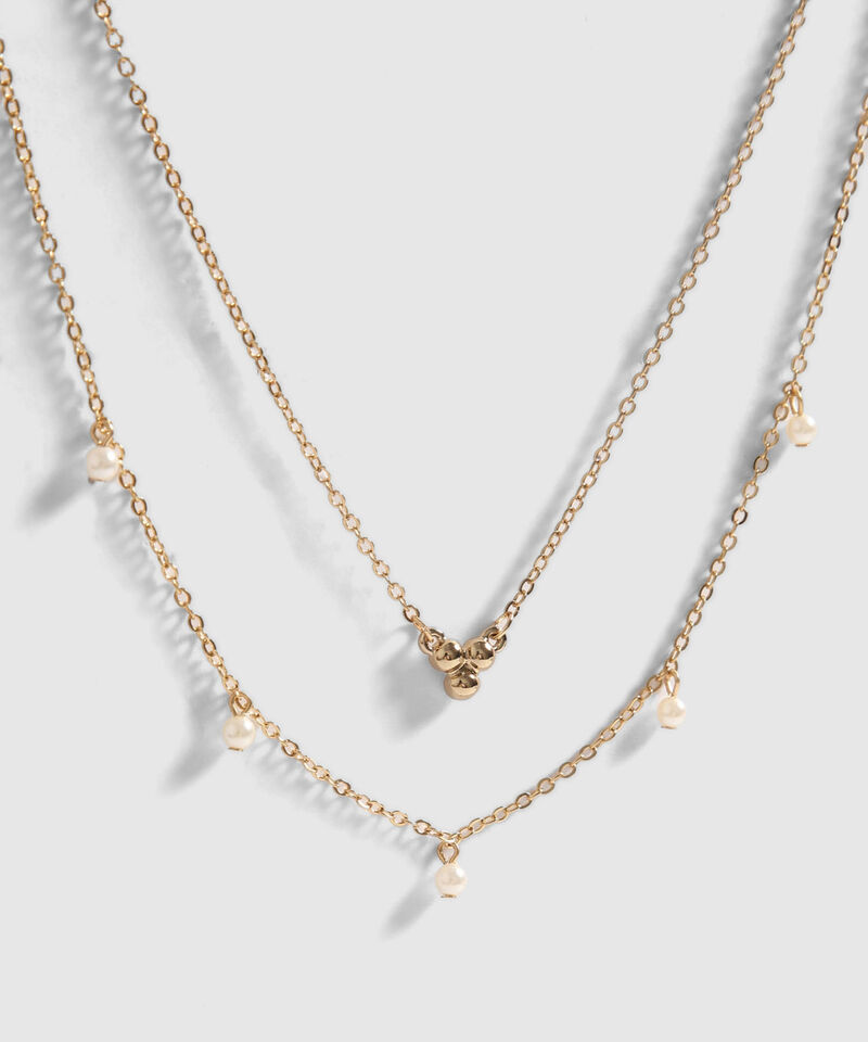 Collar Doble con Perlas