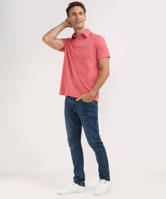 Polo Cuello Duro Con Bolsillo