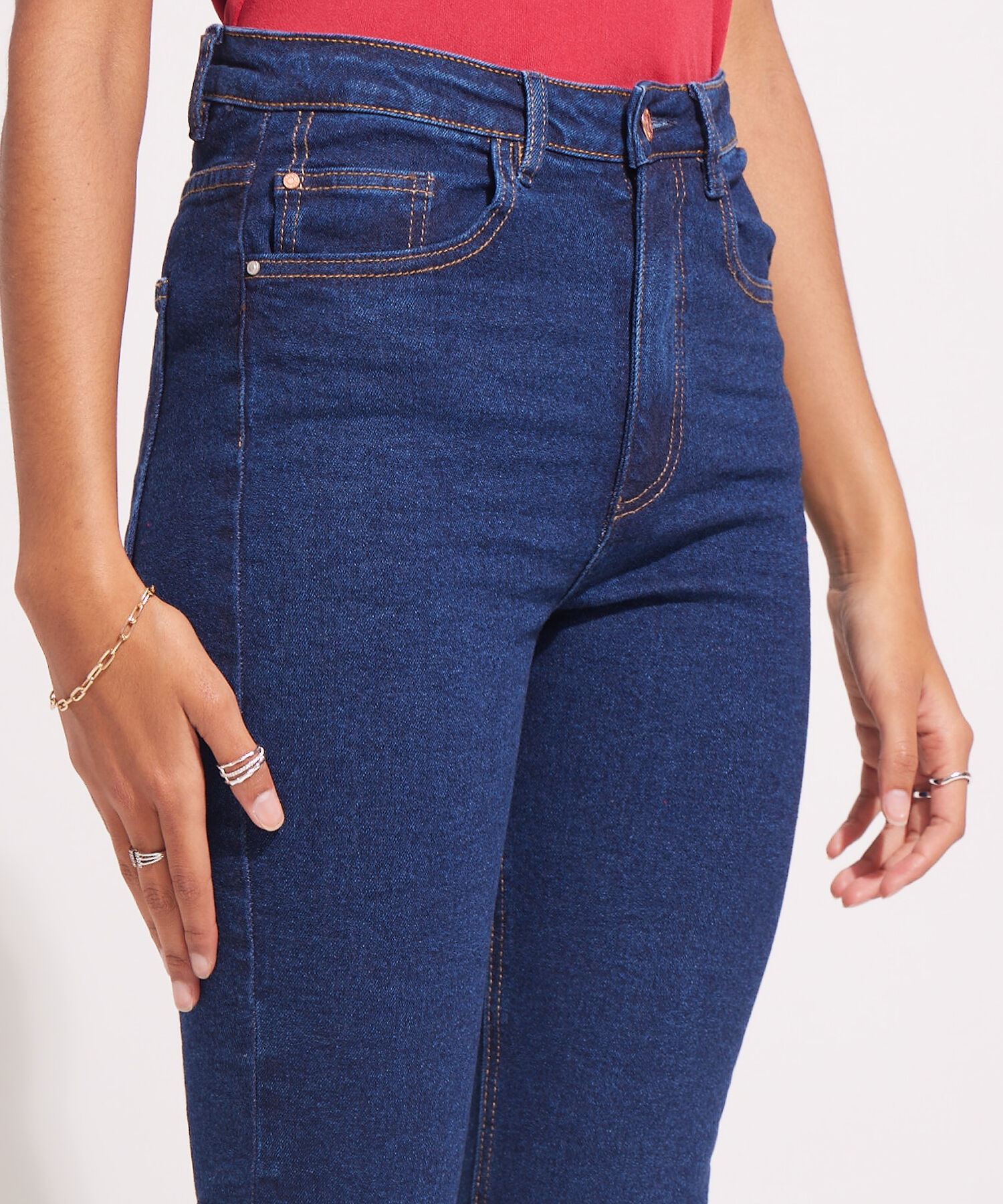 Jean Skinny Tiro Alto