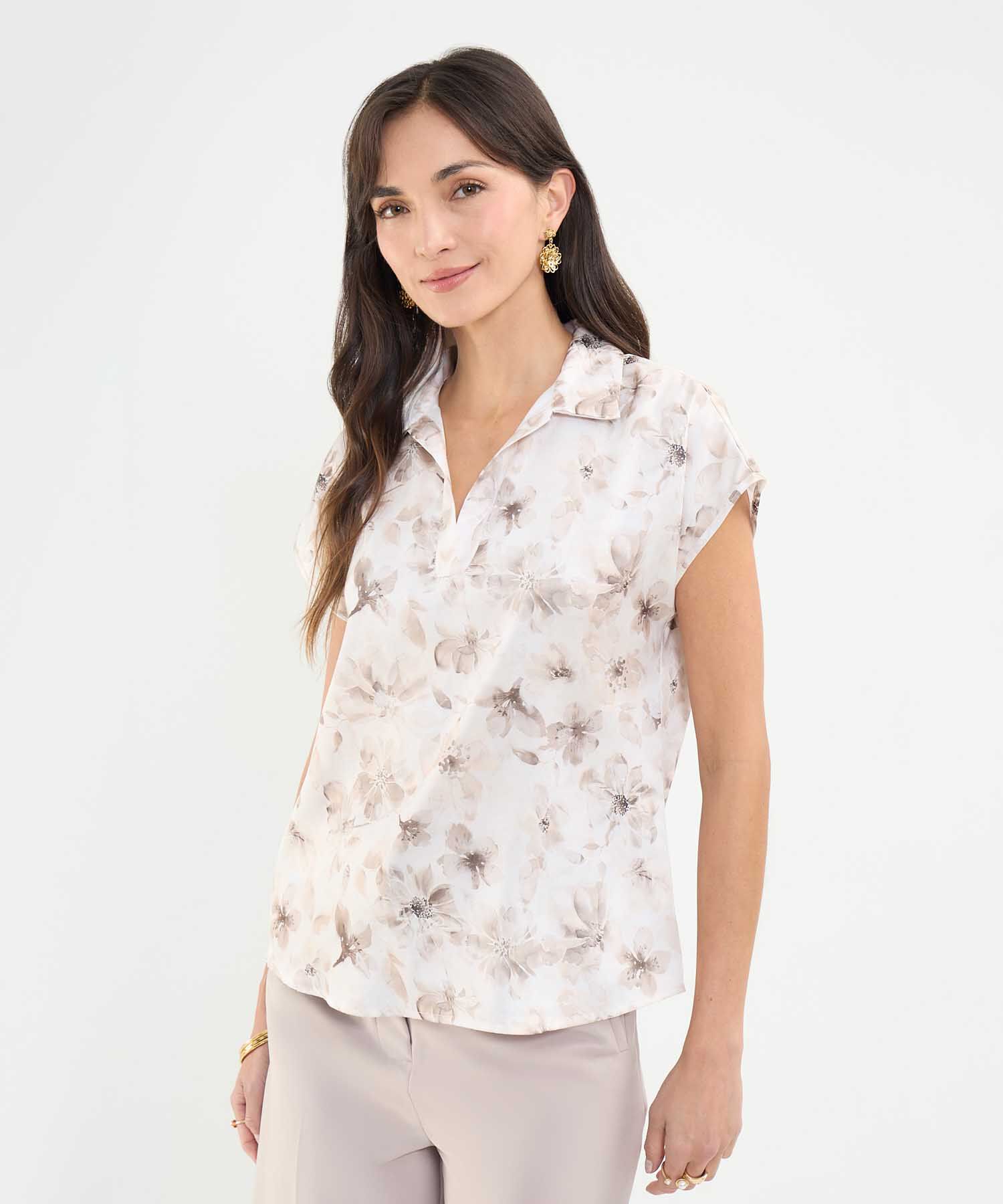 Blusa Satinada Estampada