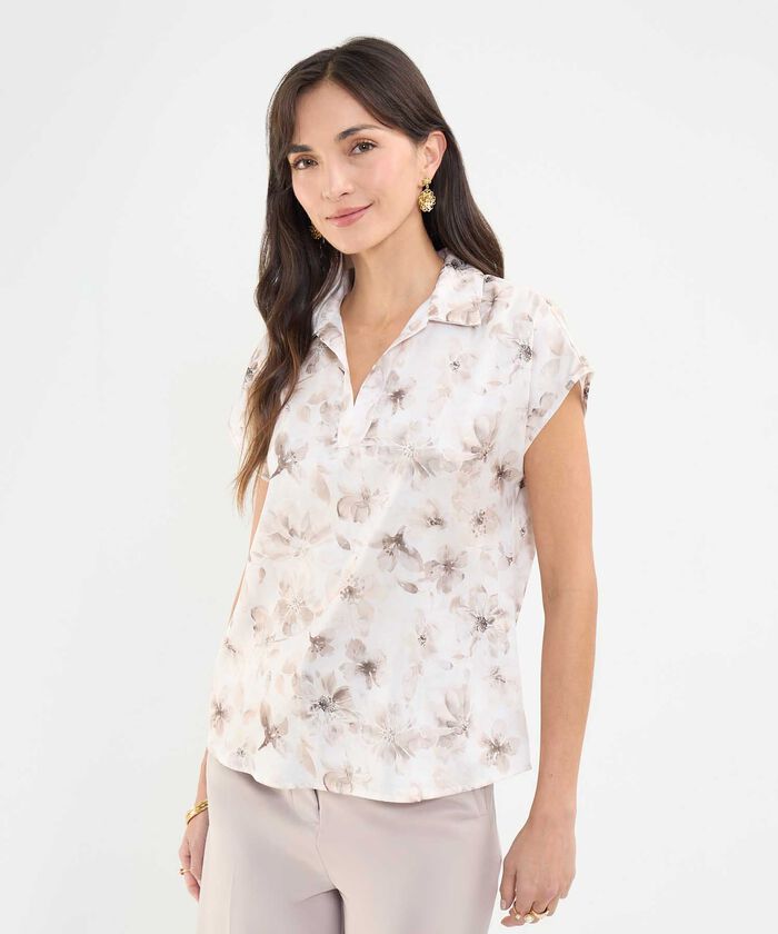 Blusa Satinada Estampada