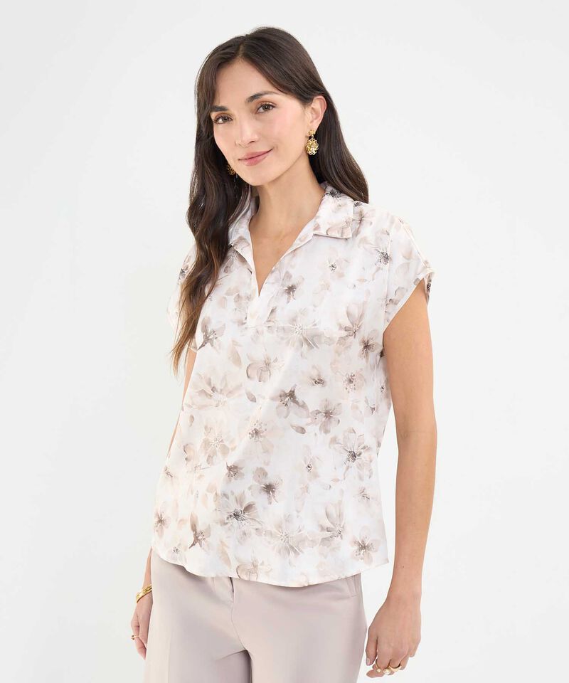 Blusa Satinada Estampada