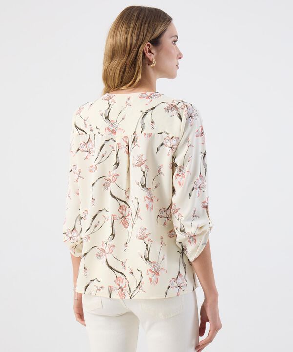 Blusa Mujer Escote V Y Manga 3/4 Vers&aacute;til