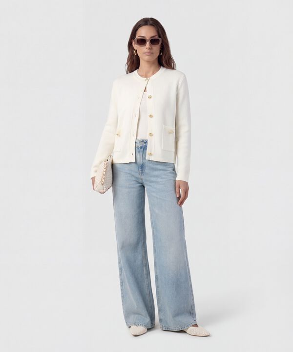 Jeans Wide Leg De Tiro Alto Para Mujer