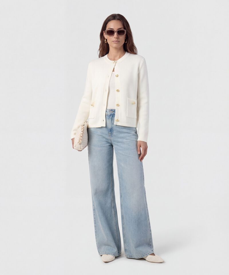 Jeans Wide Leg De Tiro Alto Para Mujer