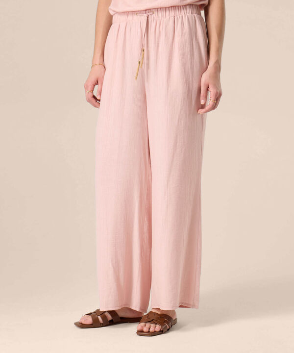 Pantal&oacute;n Fluido De Silueta Amplia Para Mujer image number null