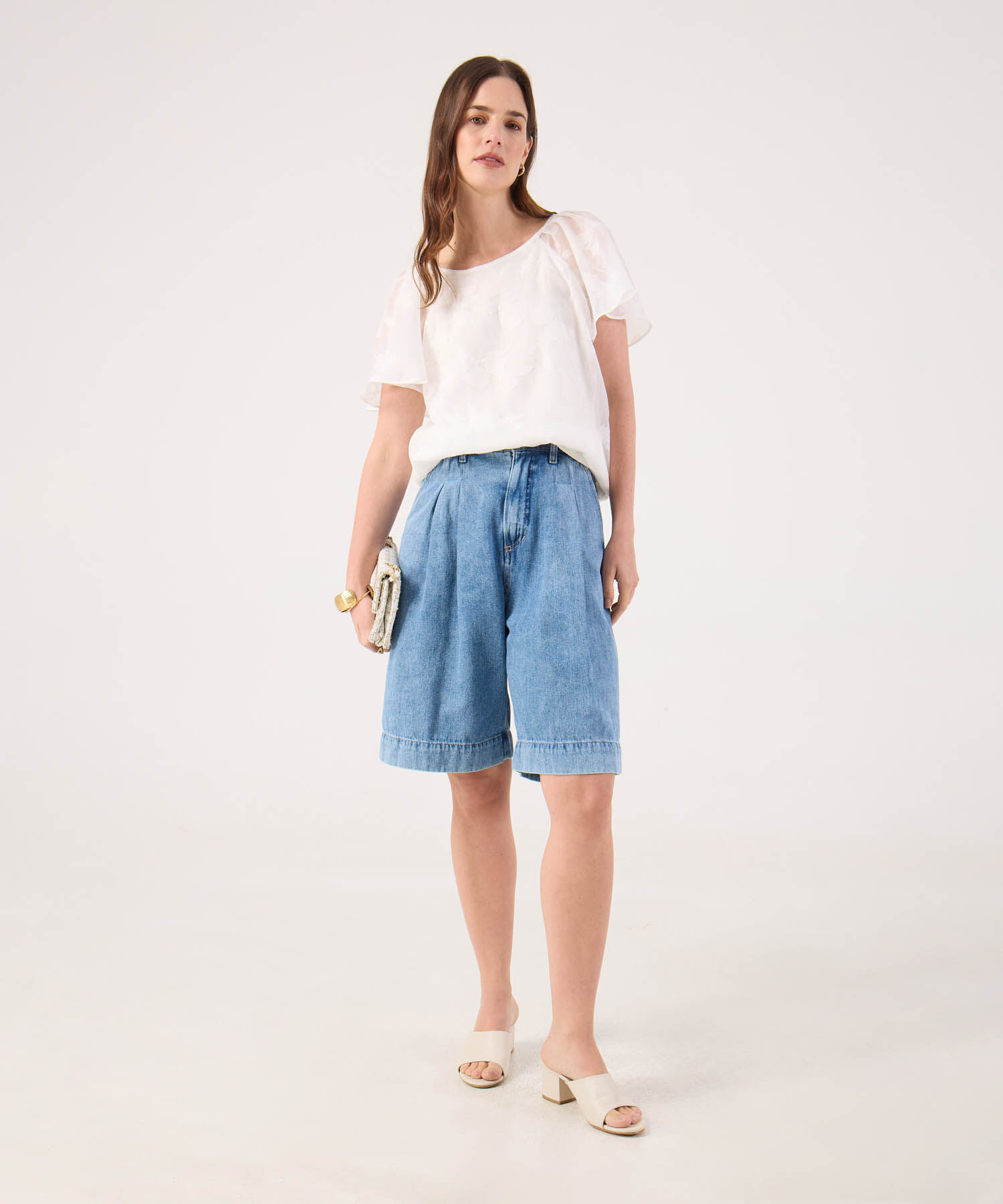 Blusa Con Textura Unicolor 