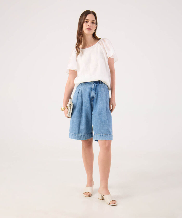 Blusa Con Textura Unicolor 