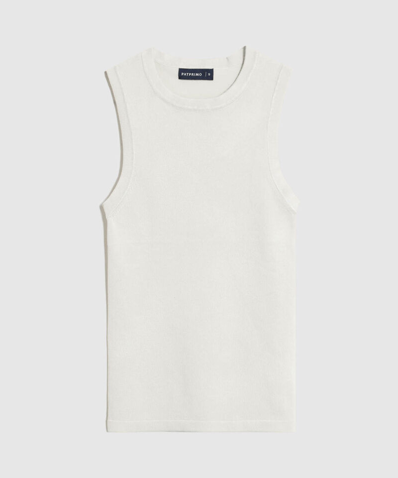 Camiseta de Punto Sin Mangas para Mujer