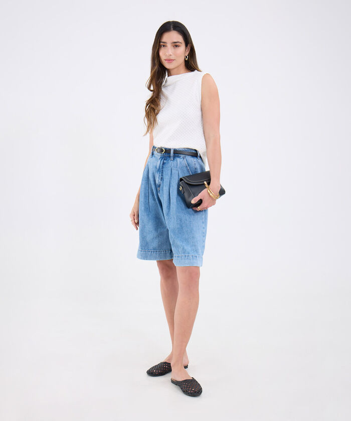 Camiseta Manga Sisa Texturizada