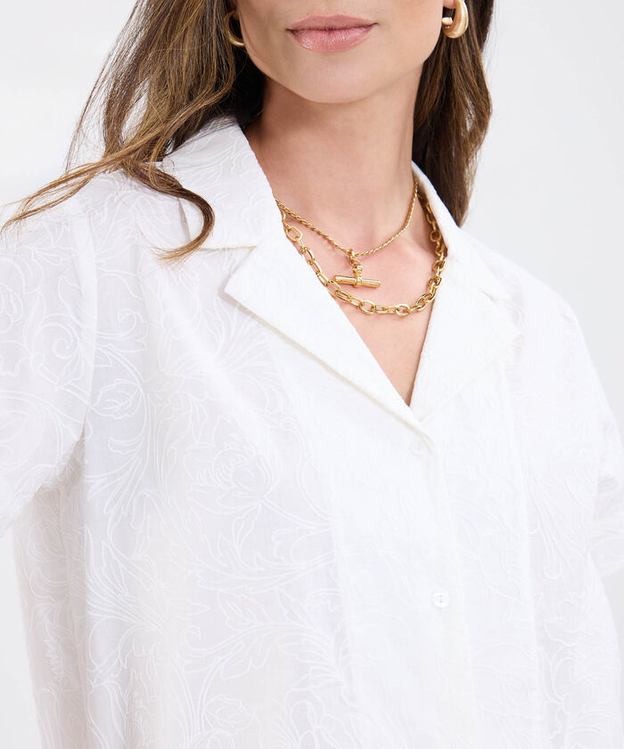 Camisa Estampada Manga Corta