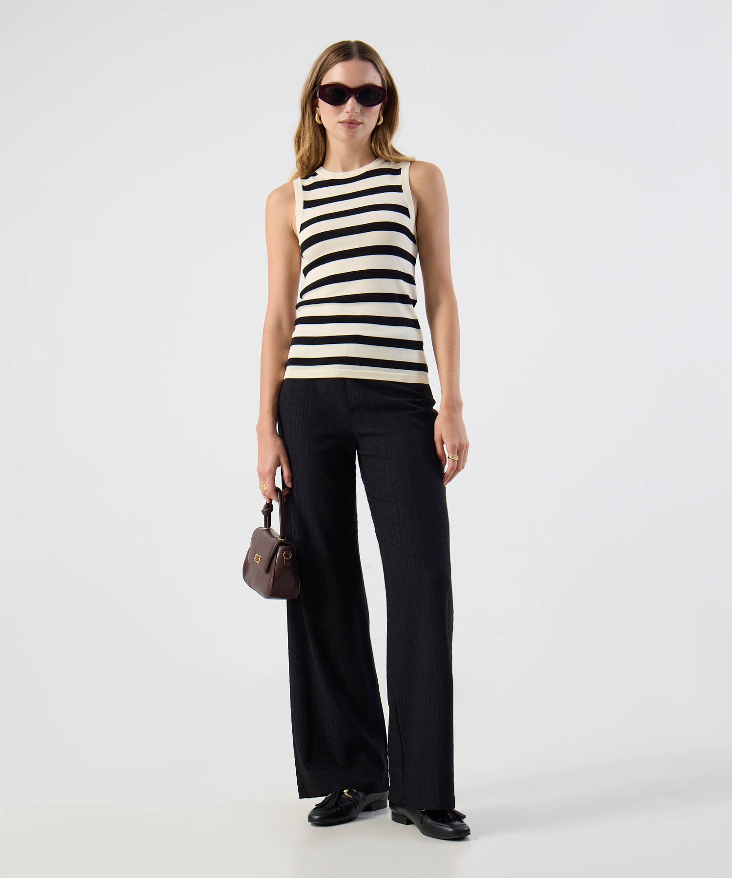 Pantal&oacute;n Tejido Amplio C&oacute;modo Para Mujer