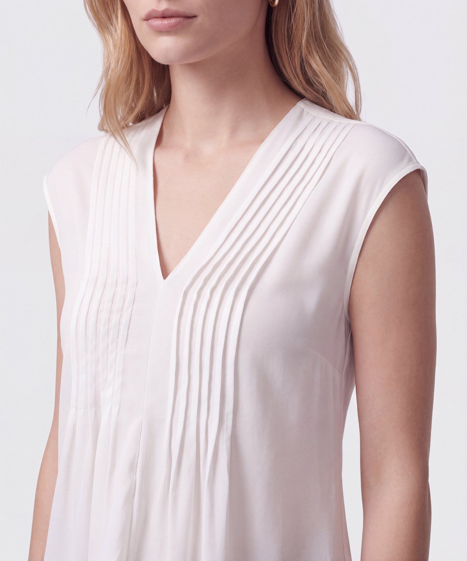 Blusa Con Alforjas Y Escote En V Mujer