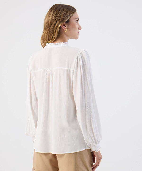 Blusa Para Mujer Manga Abullonada Bordados &Eacute;tnicos
