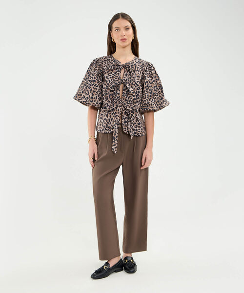 Blusa Manga Globo en Popelina image number null