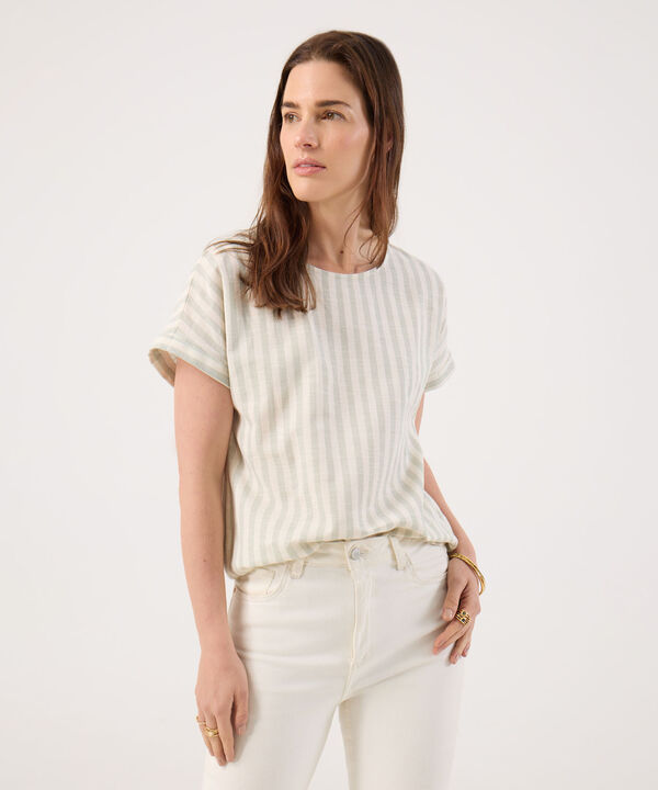 Blusa Manga Corta A Rayas