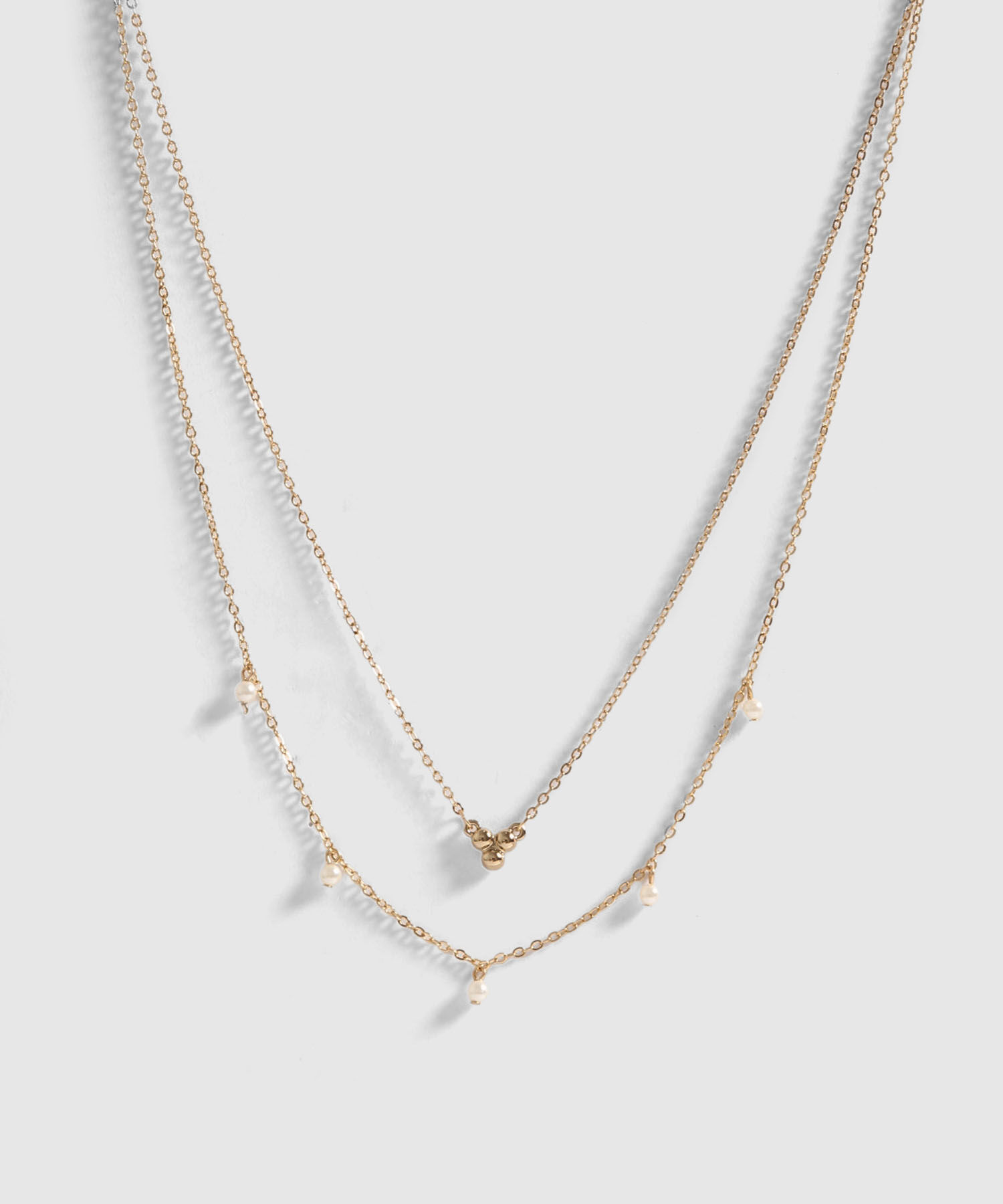 Collar Doble con Perlas