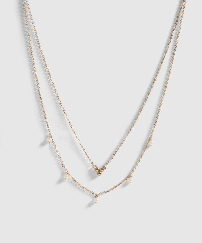 Collar Doble con Perlas