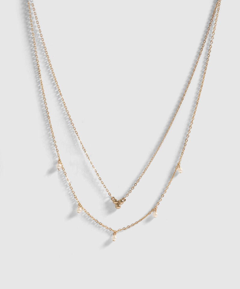 Collar Doble con Perlas