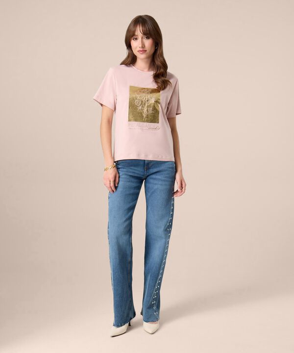 Camiseta De Cuello Redondo Para Mujer