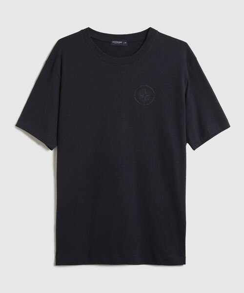 Camiseta Con Bordado Cuello Redondo image number null