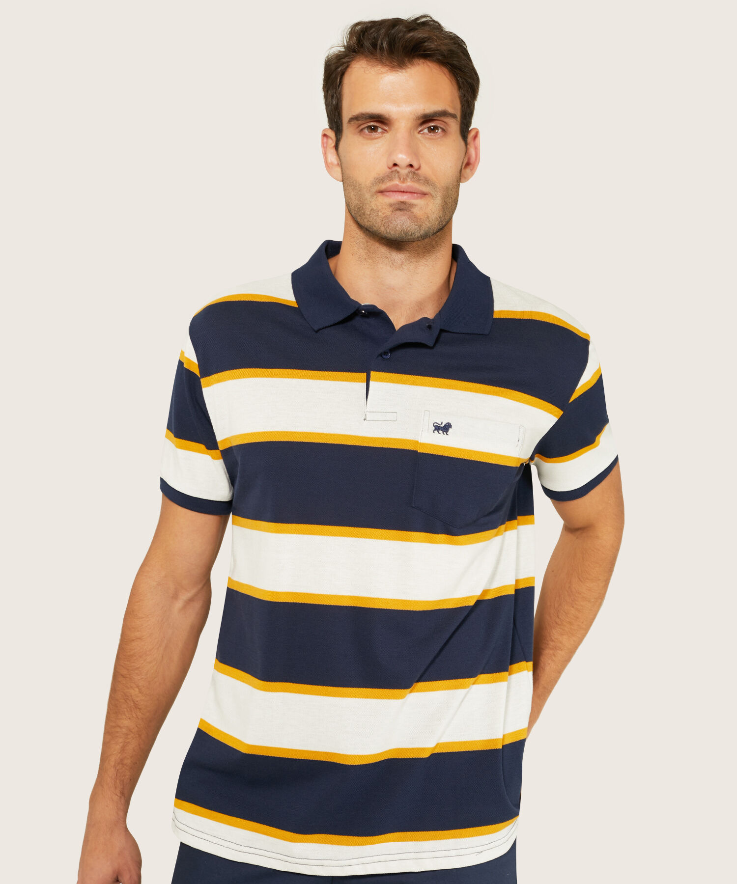 Polo Cuello Y Puño Tejido