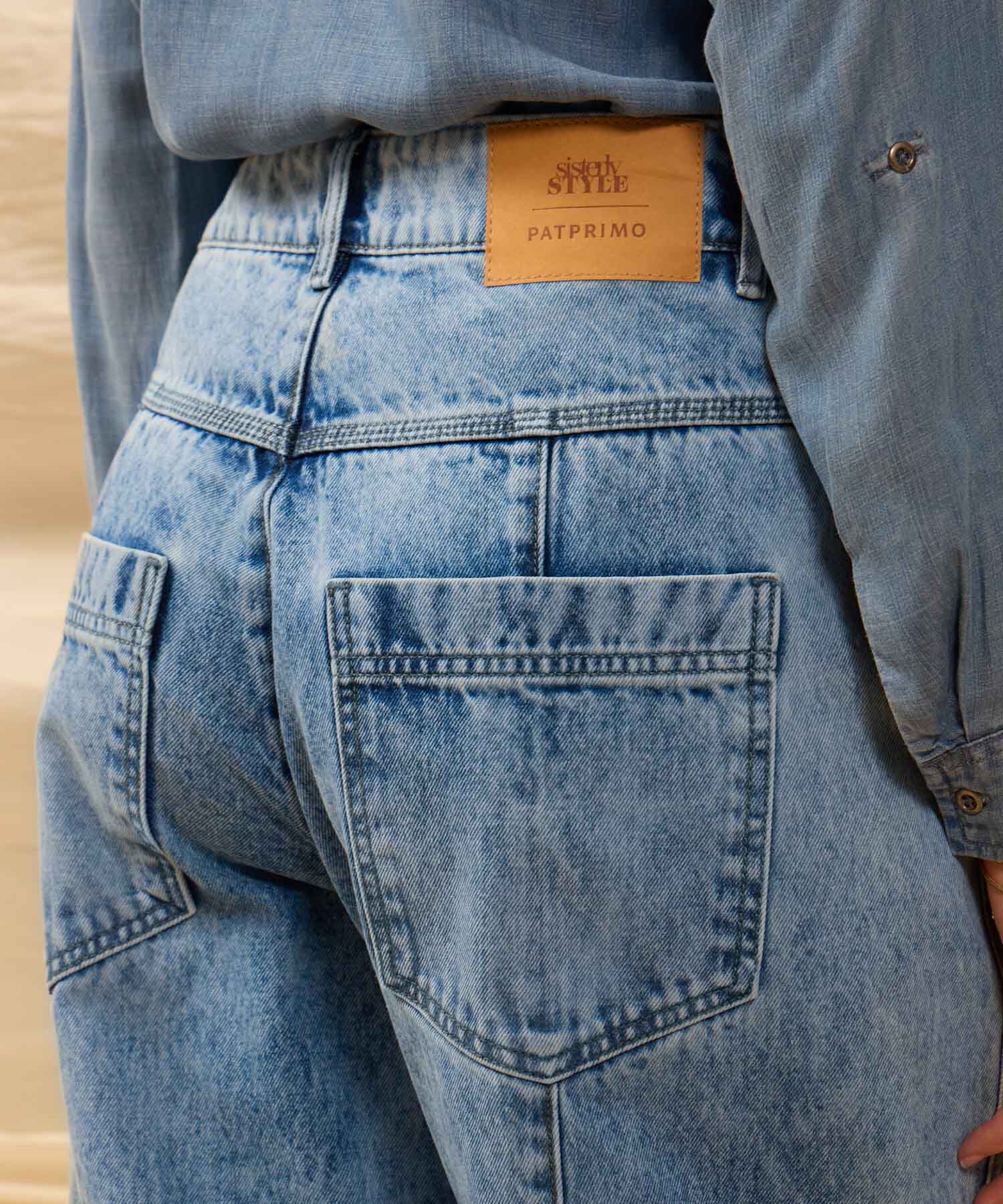 Jeans Recto Con Costura Lateral Para Mujer