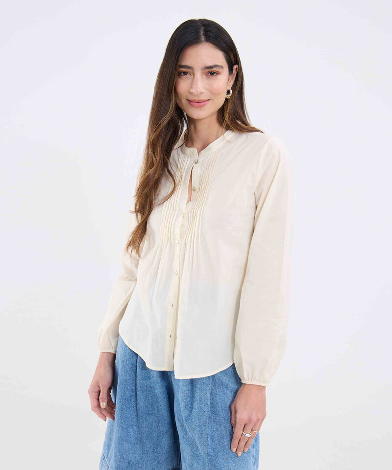 Blusa Con Alforzas En Frente Superior