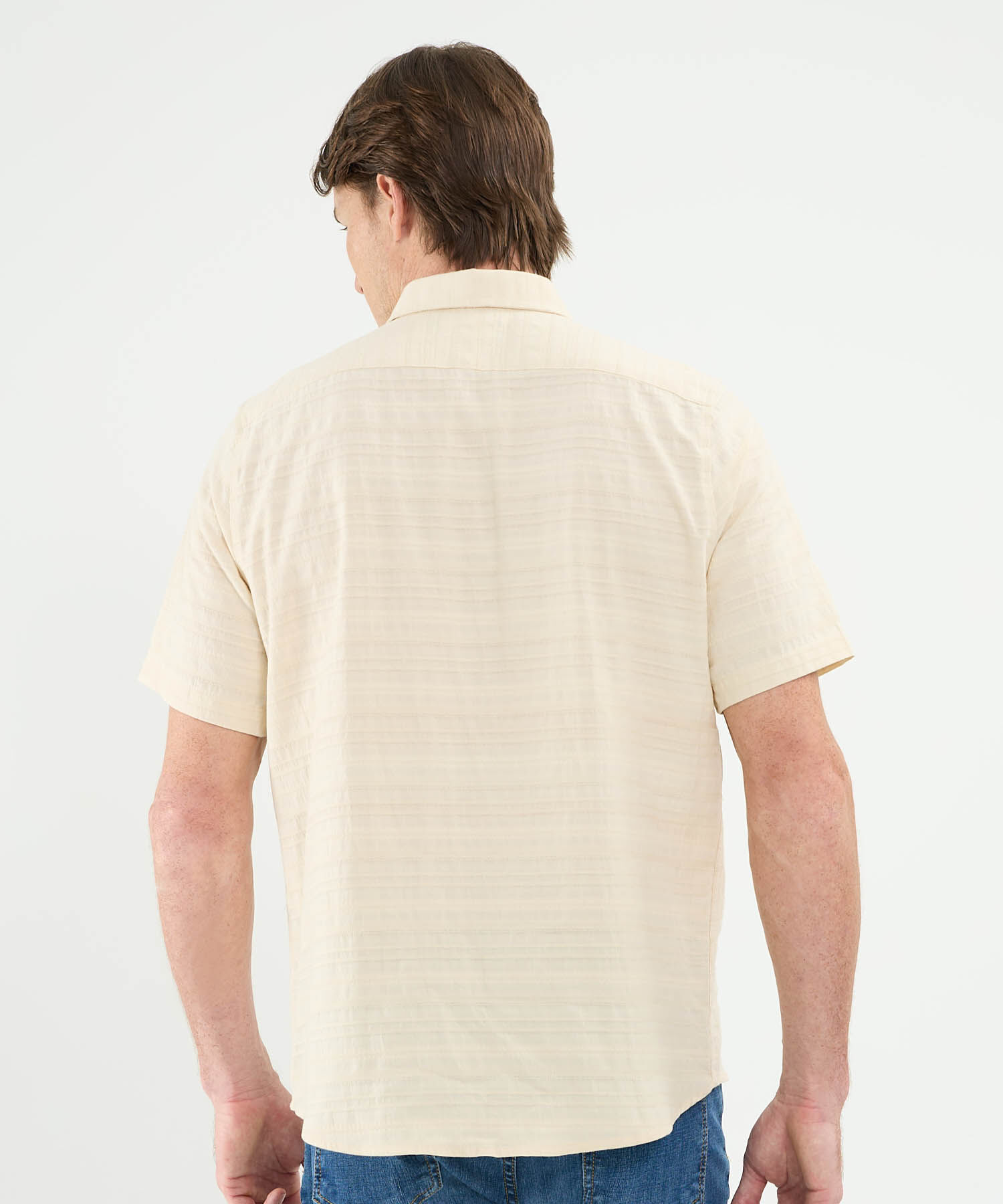 Camisa Manga Corta Con Textura