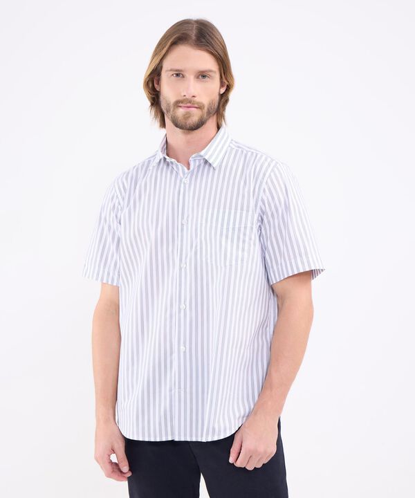 Camisa manga corta prete&ntilde;ida fit regular para hombre image number null