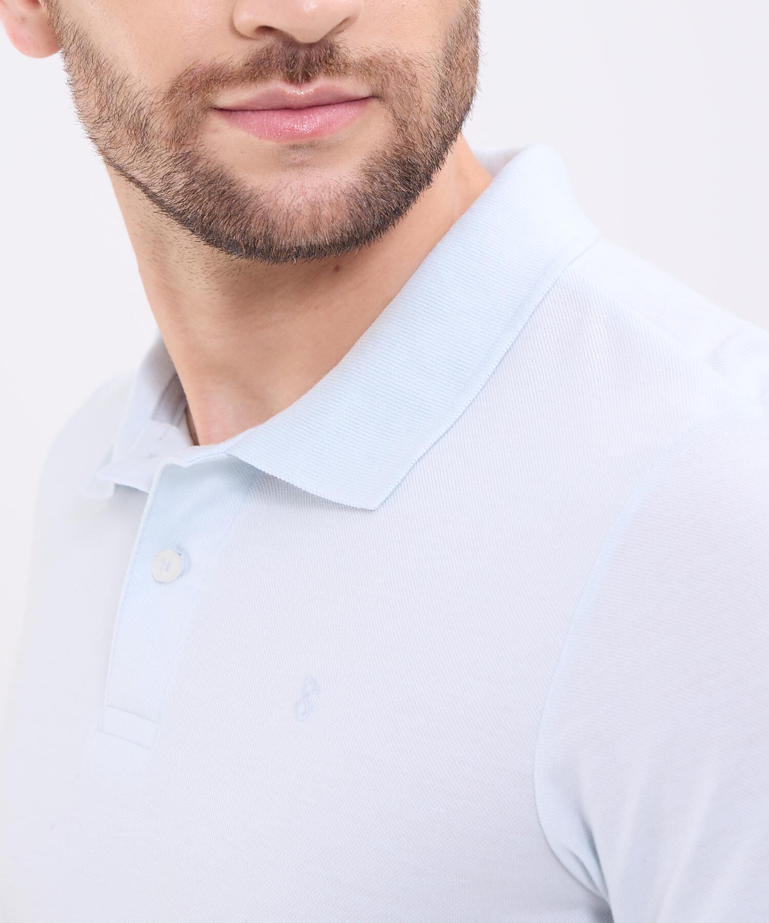 Polo Unicolor Para Hombre