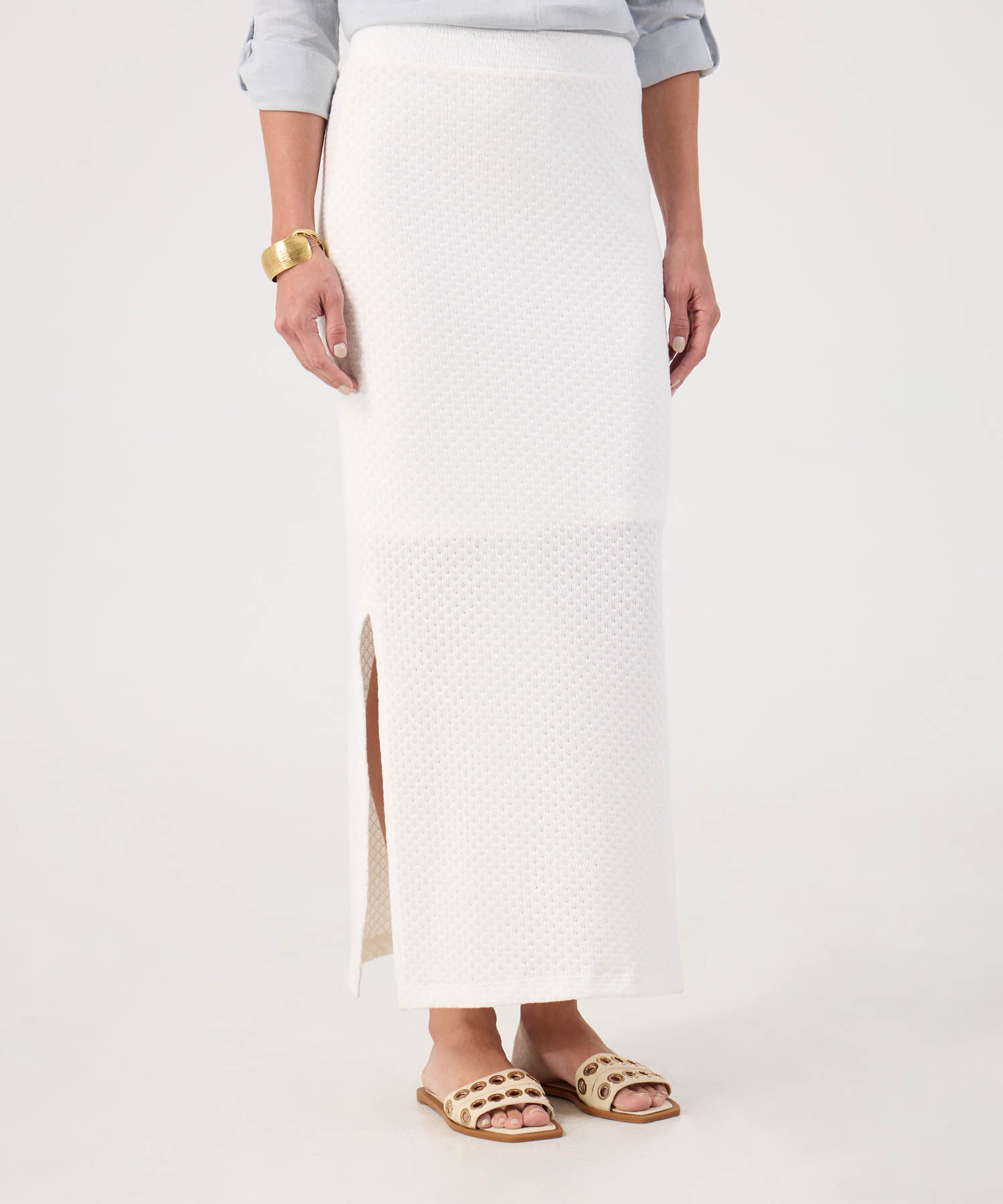 Falda Larga Con Textura 