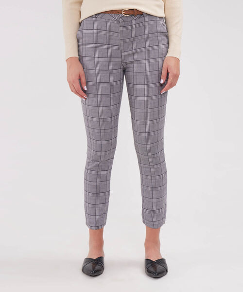 Pantalon Chino Estampado Con Cinturon image number null