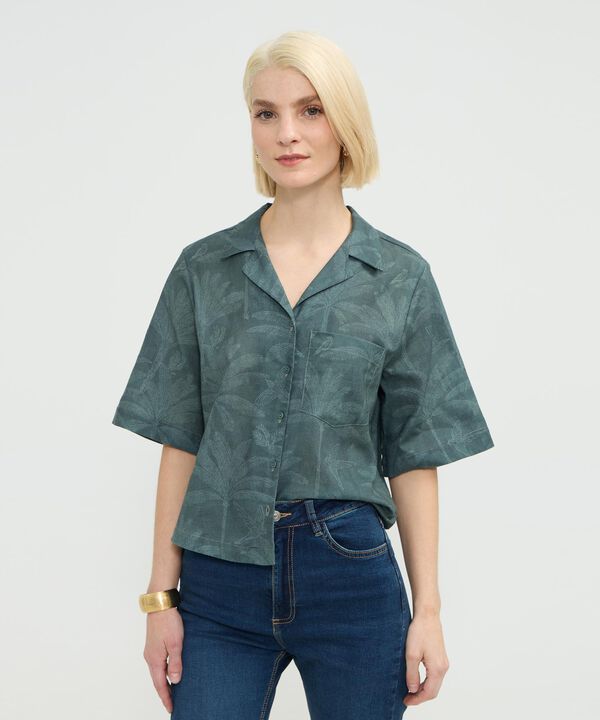 Camisa Manga Corta Estampada image number null