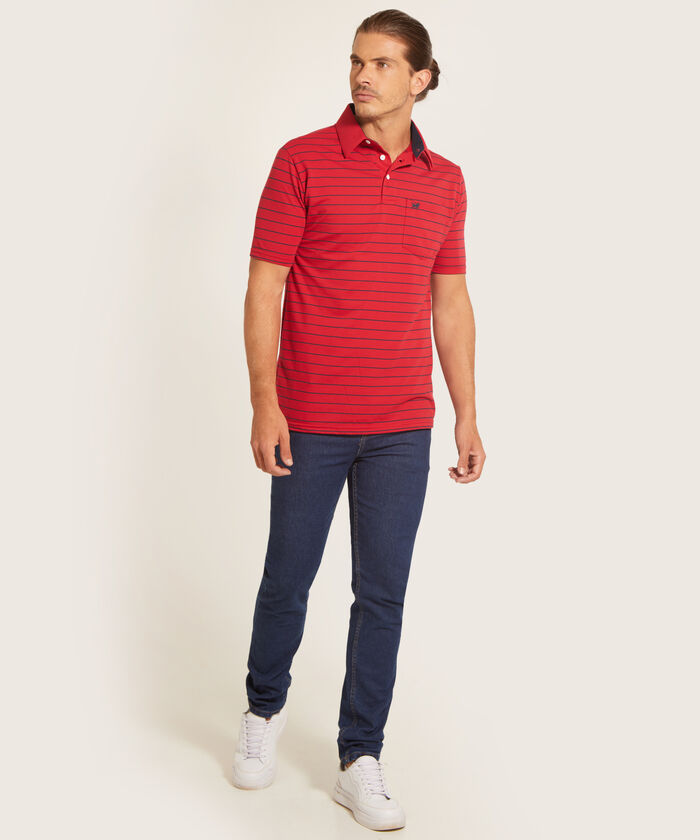 Polo Cuello Duro  Preteñido Bicolor