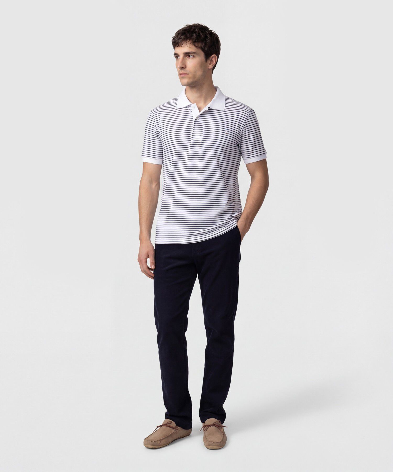 Polo Con Cuello En Contraste Hombre