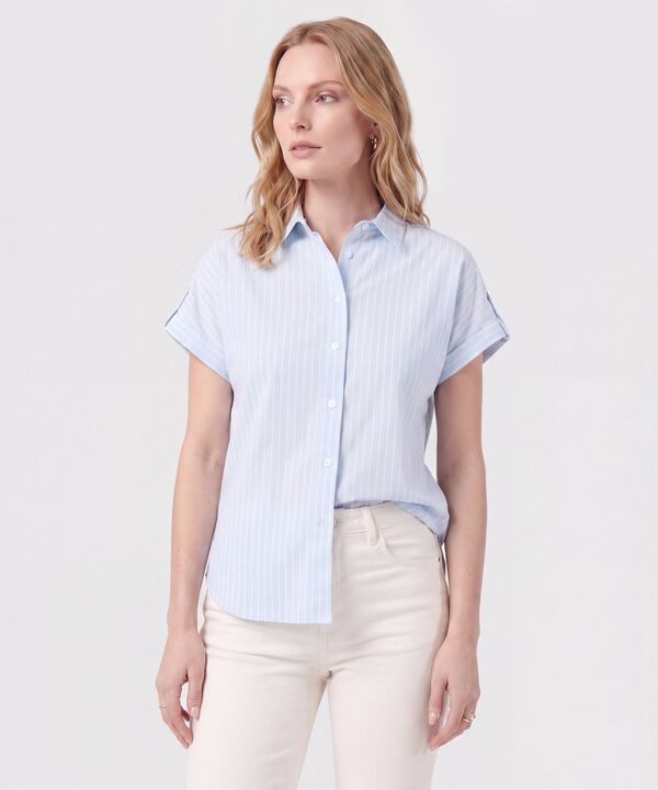 Camisa De Mujer Con Manga Corta Doblada image number null