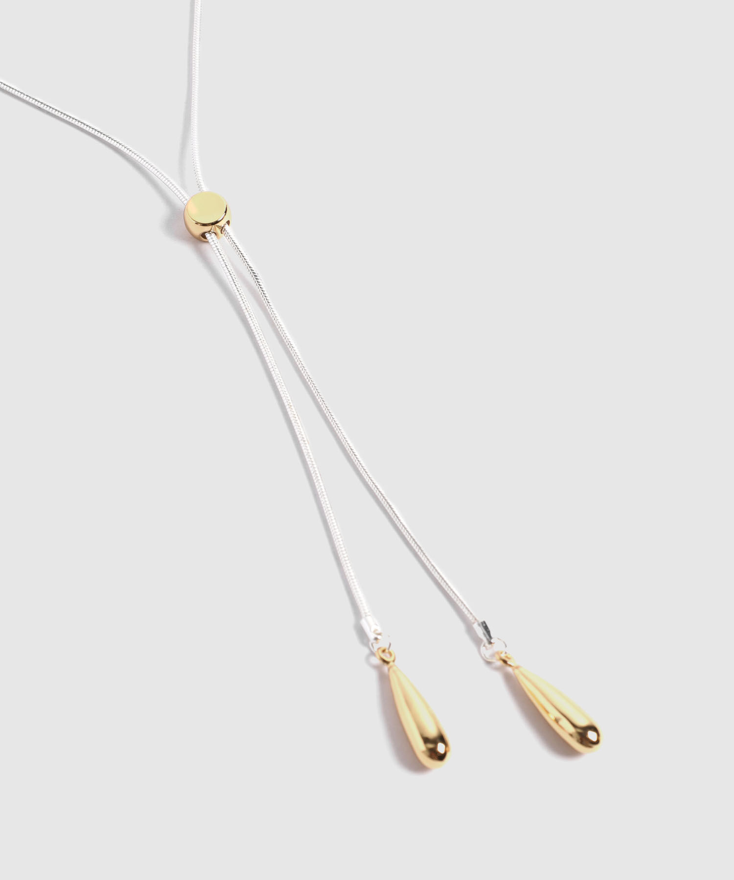 Collar Para Mujer Tipo Lazo con Gota Met&aacute;lica