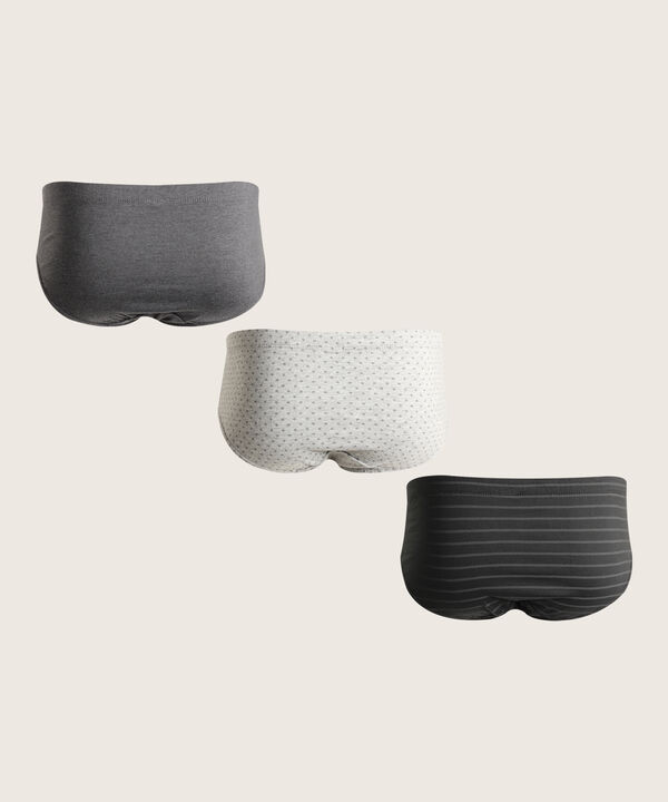 Pack X3 Calzoncillos Clasico Unicolor- Print Rayas- Mini Print