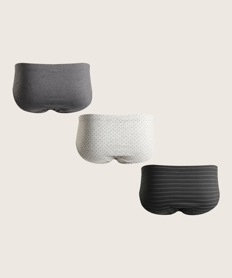 Pack X3 Calzoncillos Clasico Unicolor- Print Rayas- Mini Print