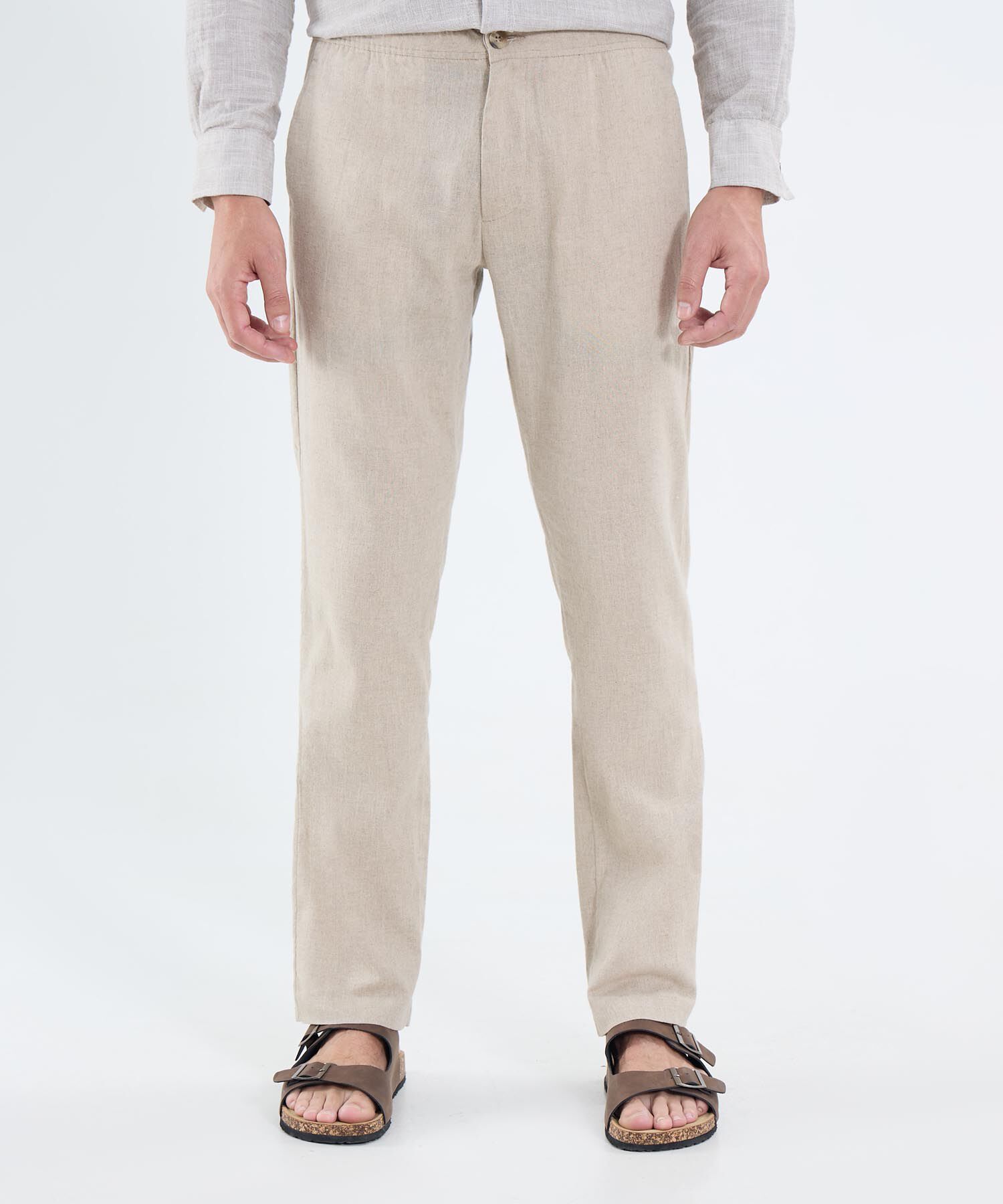 Pantal&oacute;n Tipo Chino En Lino