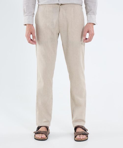 Pantalón Tipo Chino En Lino image number null