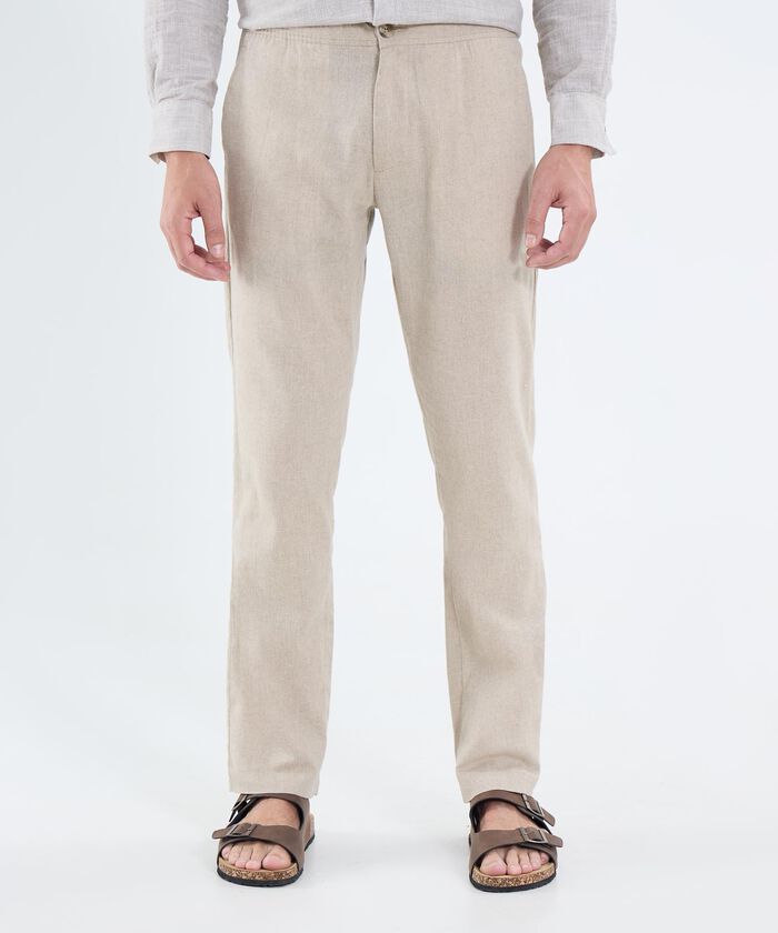 Pantal&oacute;n Tipo Chino En Lino
