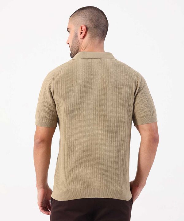 Polo Con Textura Unicolor 